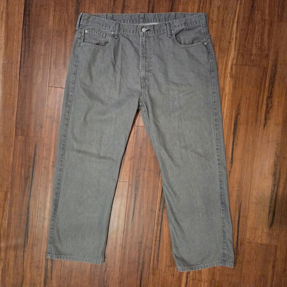 Levi's 569 Grey Denim Jeans Loose Straight Baggy Relaxed 42x32 Y2K Skater Grunge